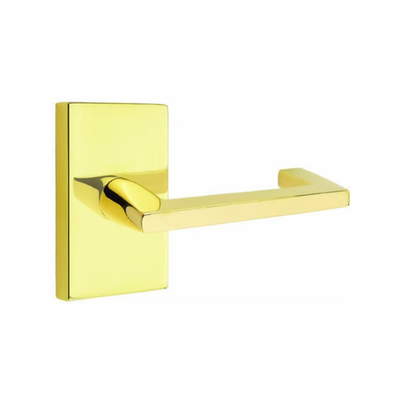 EMTEK Argos Lever Concealed Screws with Modern Rectangular Rosette