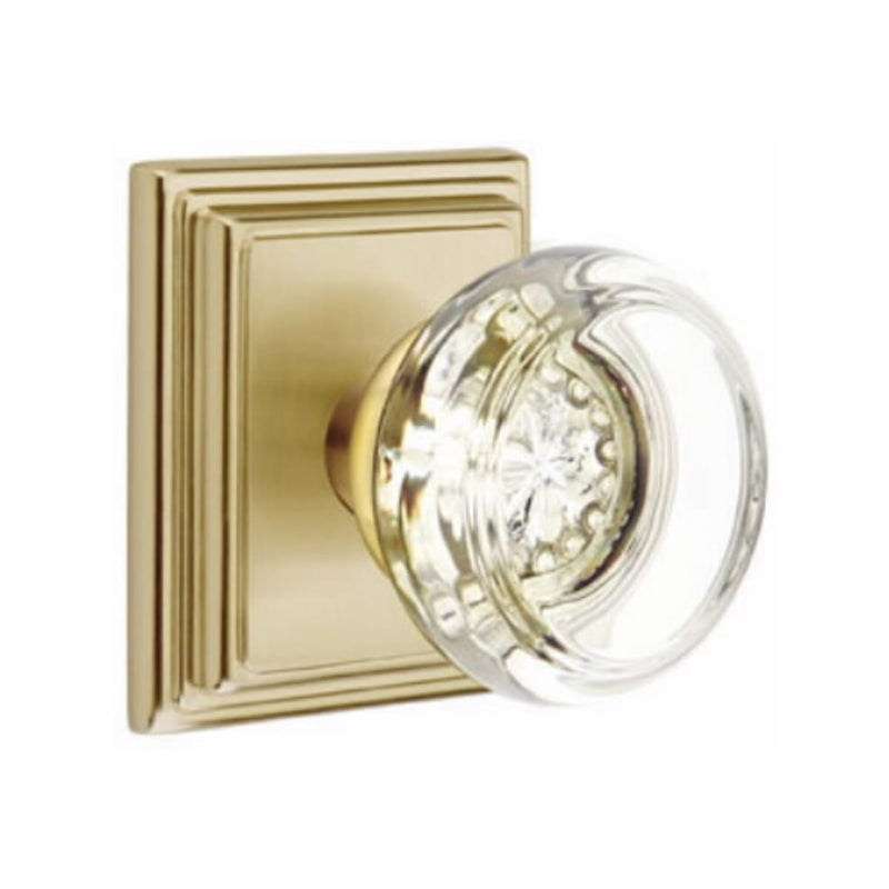 Emtek Georgetown Knob Concealed Screws With Wilshire Rosette