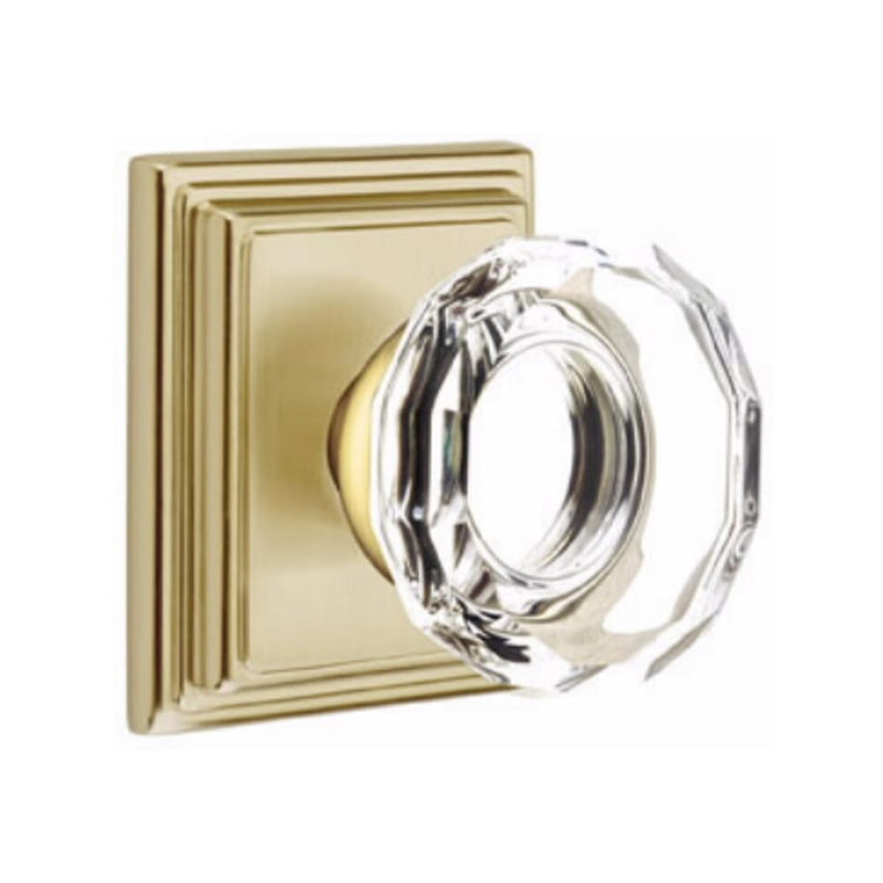 Emtek Lowell Knob Concealed Screws With Wilshire Rosette