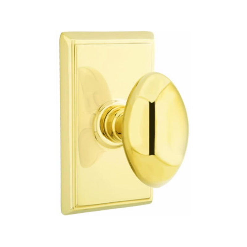 Emtek Egg Knob Concealed Screws With Rectangular Rosette