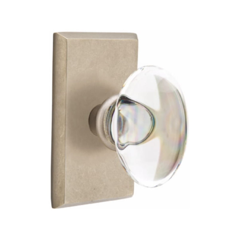 Emtek Glass Hampton Knob Concealed Screws with