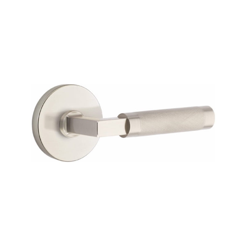 Emtek Select L-Square Knurled Lever with Disk Rosette