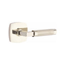 Emtek Select L-Square Knurled Lever Concealed Screws with Urban Modern Rosette