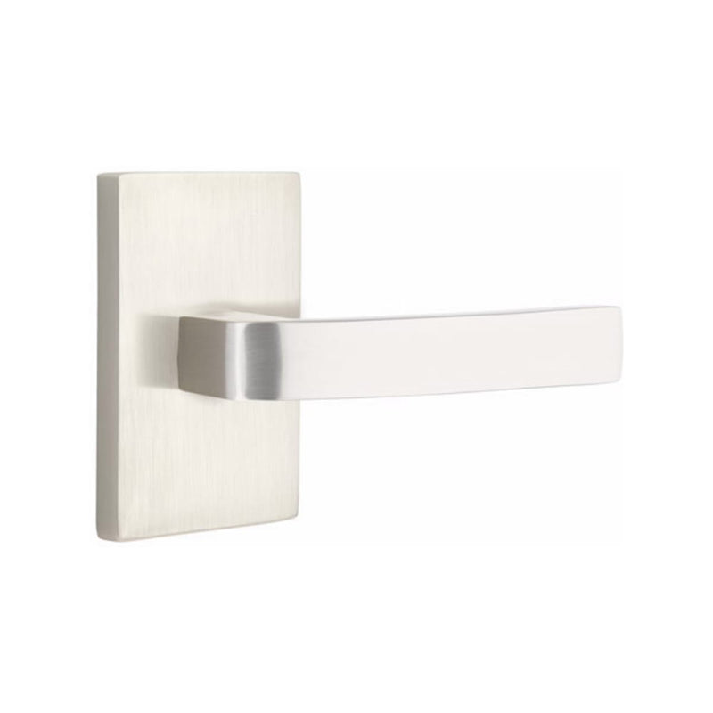 EMTEK Breslin Lever Concealed Screws with Modern Rectangular Rosette