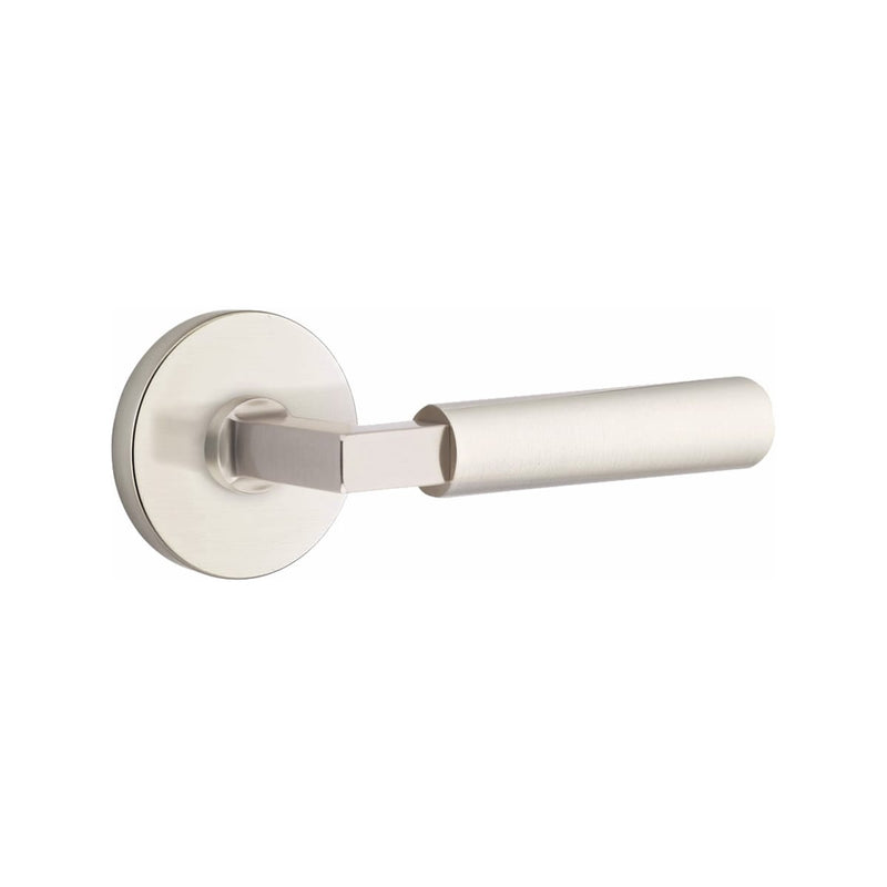 Emtek Select L-Square Smooth Lever Concealed Screws with Disk Rosette