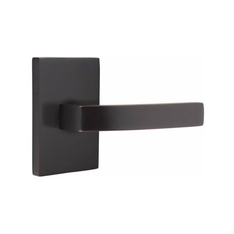 EMTEK Breslin Lever Concealed Screws with Modern Rectangular Rosette