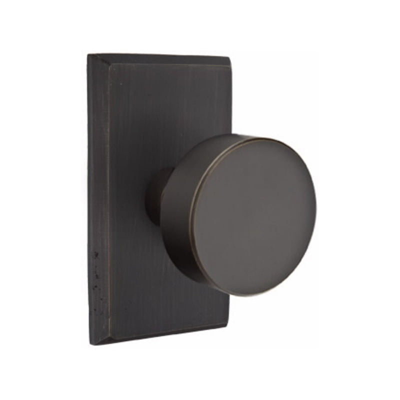 Emtek Sandcast Bronze Round Knob Concealed Screws with