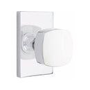 Emtek Freestone Knob with Modern Rectangular Rosette