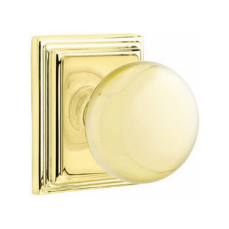 Emtek Providence Knob Concealed Screws With Wilshire Rosette