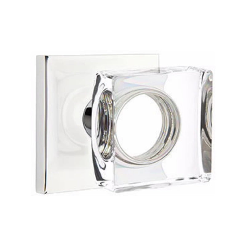 Emtek Modern Square Knob Concealed Screws with Square Rosette