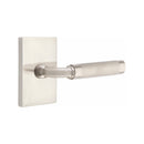 Emtek Select R-BAR Knurled Lever Concealed Screws  with Modern Rectangular Rosette
