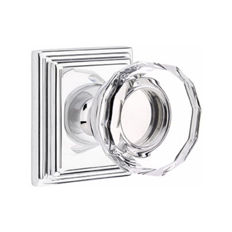 Emtek Lowell Knob Concealed Screws With Wilshire Rosette