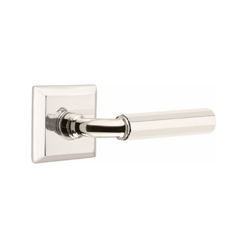Emtek Select R-BAR Faceted Lever Concealed Screws with Quincy Rosette