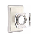 Emtek Modern Square Knob Concealed Screws with Neos Rosette