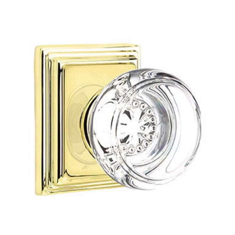 Emtek Georgetown Knob Concealed Screws With Wilshire Rosette