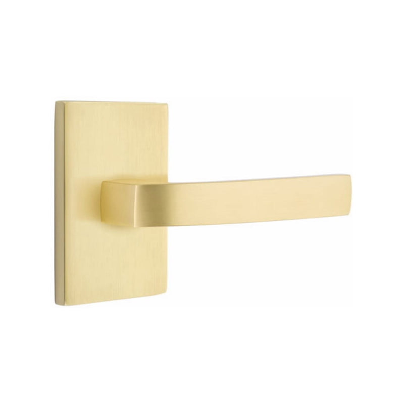 EMTEK Breslin Lever Concealed Screws with Modern Rectangular Rosette