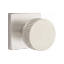 Emtek Select Conical Straight Knurled Knob Concealed Screws with Square Rosette