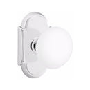 Emtek Brass Rosette Ice White Knob With
