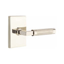 Emtek Select L-Square Knurled Lever Concealed Screws with Modern Rectangular Rosette