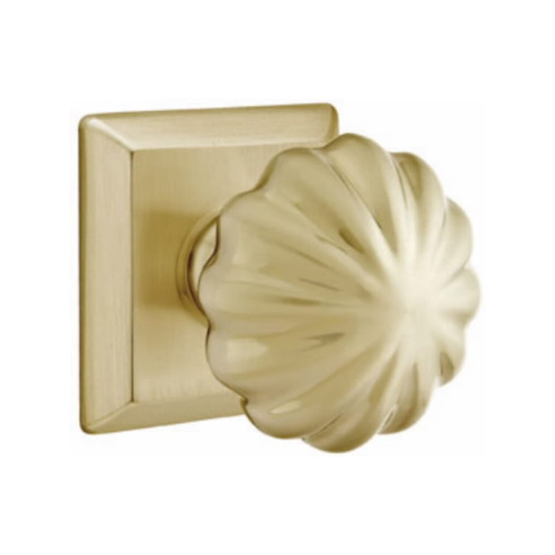 Emtek Melon Knob Concealed Screws With Quincy Rosette