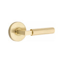 Emtek Select L-Square Faceted Lever Concealed Screws with Disk Rosette