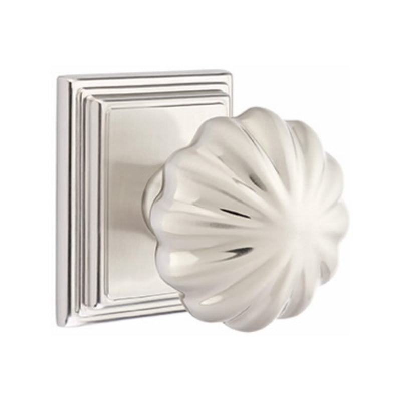 Emtek Melon Knob With Wilshire Rosette