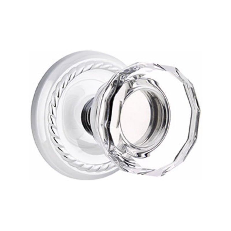 Emtek Lowell Knob Concealed Screws With Rope Rosette