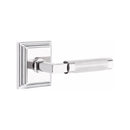 Emtek Select L-Square Knurled Lever Concealed Screws with Wilshire Rosette