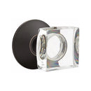 Emtek Modern Square Knob Concealed Screws with Modern Rosette