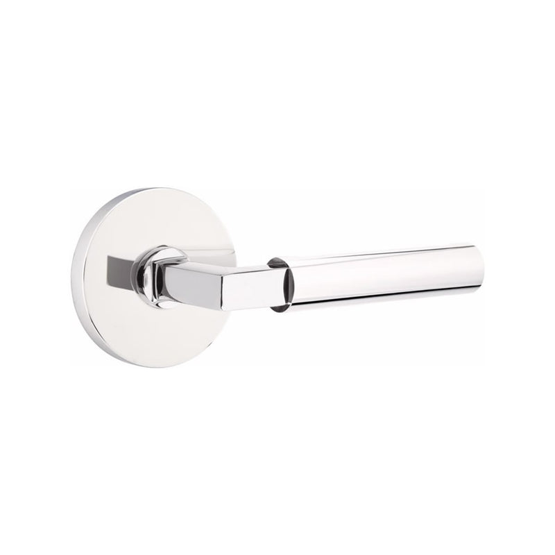 Emtek Select L-Square Smooth Lever Concealed Screws with Disk Rosette