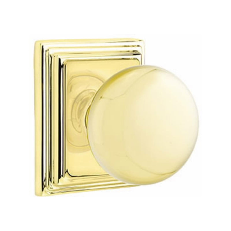 Emtek Providence Knob Concealed Screws With Wilshire Rosette