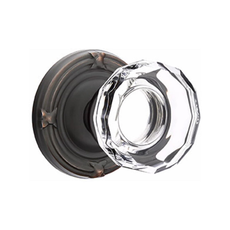 Emtek Lowell Knob Concealed Screws With Ribbon & Reed Rosette