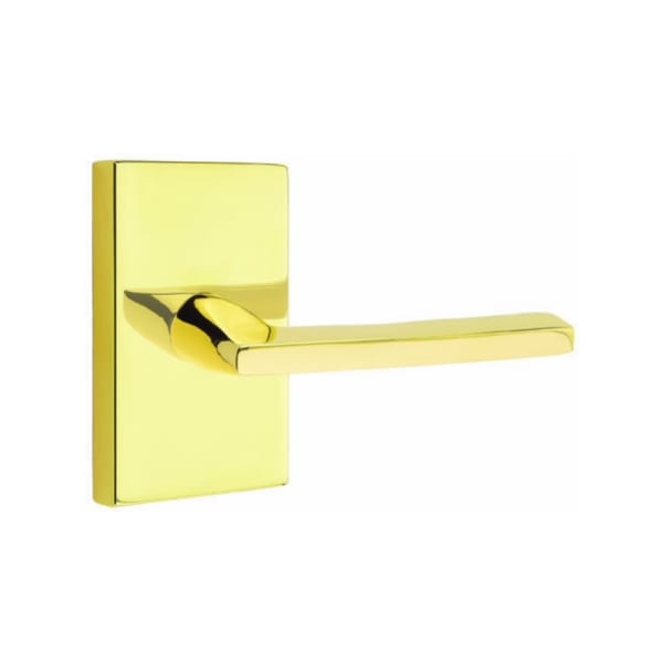 Emtek Helios Lever with Modern Rectangular Rosette