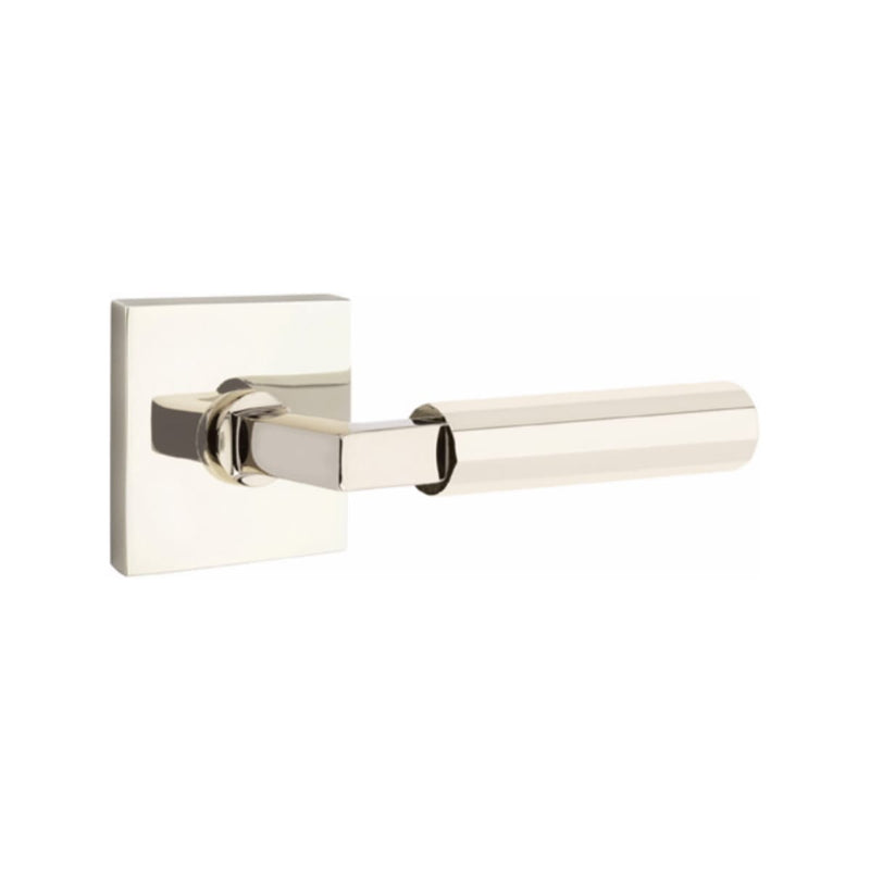 Emtek Select L-Square Faceted Lever with Square Rosette