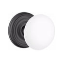 Emtek Brass Rosette Ice White Knob Concealed Screws With Regular Rosette