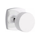 Emtek Select Conical Straight Knurled Knob with Urban Modern Rosette
