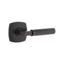 Emtek Select L-Square Knurled Lever with Urban Modern Rosette