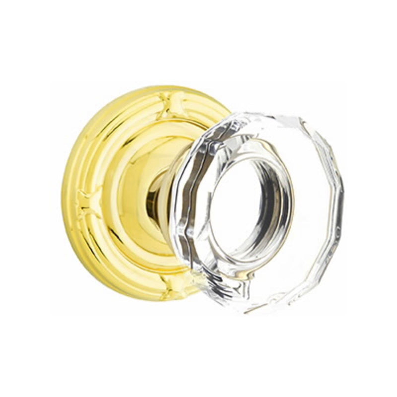 Emtek Lowell Knob Concealed Screws With Ribbon & Reed Rosette