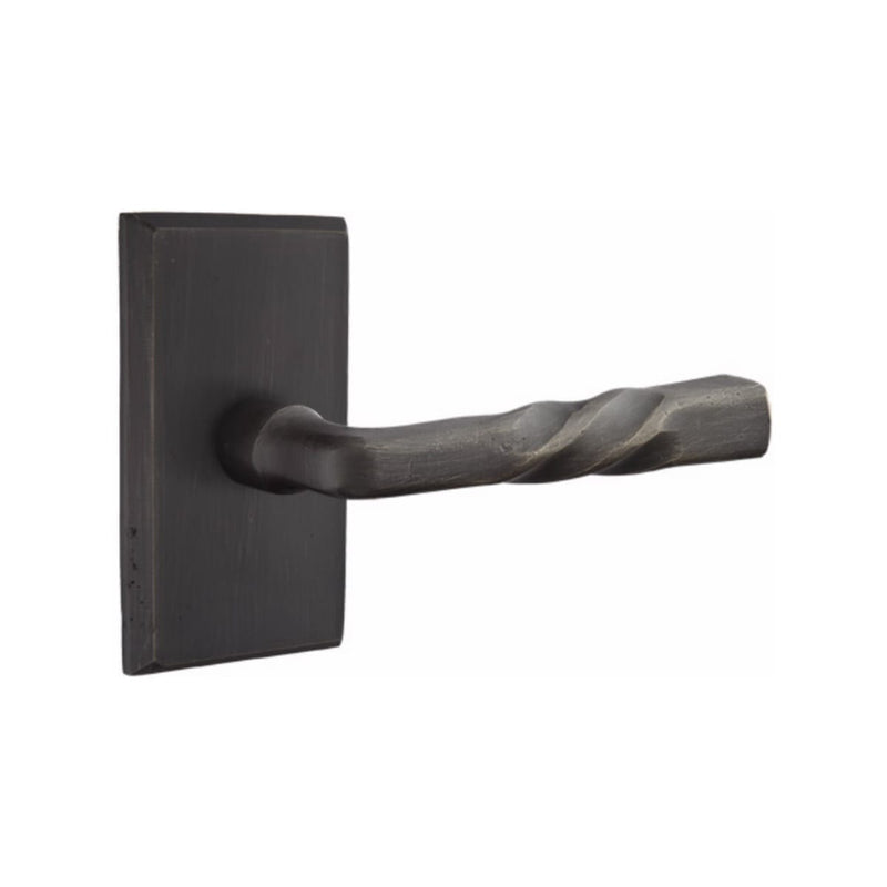 Emtek Sandcast Bronze Montrose Lever Concealed Screws with