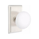 Emtek Brass Rosette Ice White Knob Concealed Screws With Rectangular Rosette