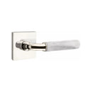Emtek Select R-BAR White Marble Lever with Square Rosette