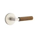 Emtek Select L-Square Dark Walnut Lever with Disk Rosette