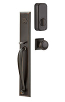 Emtek Single Cylinder Jefferson Handleset EMPowered Motorized Smart Lock Upgrade With Geneva Lever