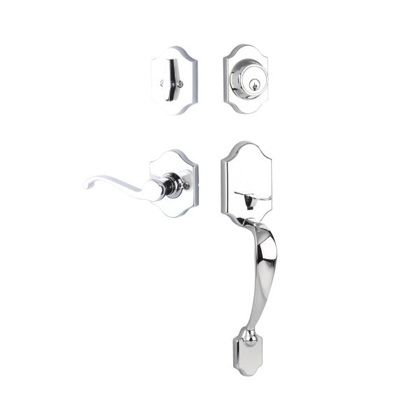 Yale Everly Entry Set with Farmington Lever Single Cylinder (Exterior + Interior)