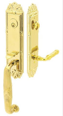 Emtek Ribbon & Reed Brass Tubular Entry set with Victoria Knob
