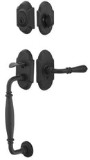 Emtek Wrought Steel Sectional Normandy  Grip Tubular Handleset with Lafayette lever