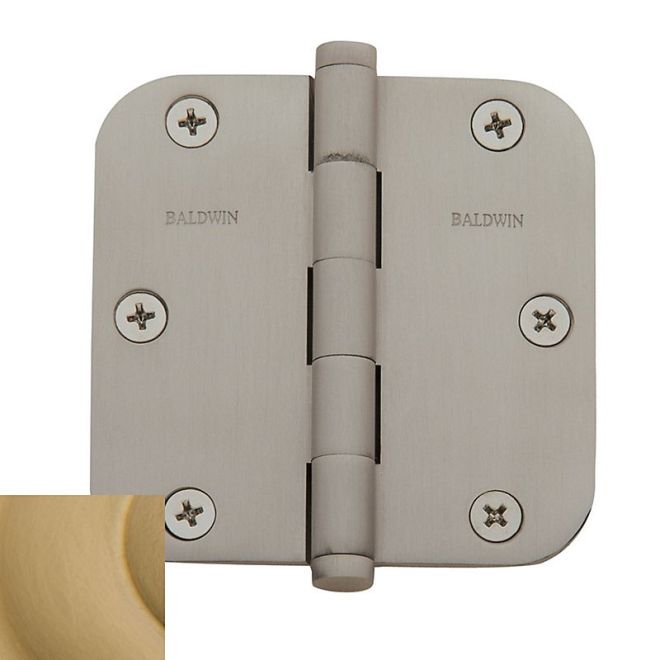 Baldwin 1135I 3-1/2" x 3-1/2" - 5/8" Radius Mortise Hinge