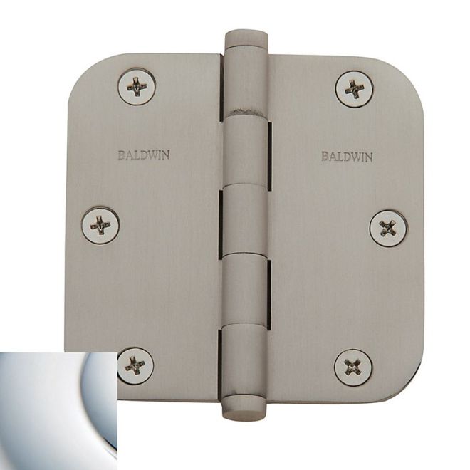 Baldwin 1135I 3-1/2" x 3-1/2" - 5/8" Radius Mortise Hinge