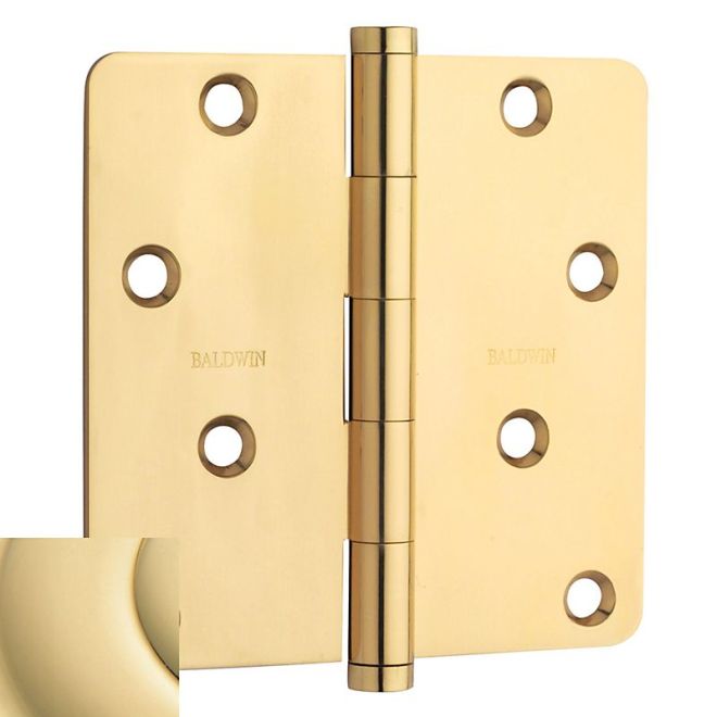 Baldwin 1440I 4" x 4" - 1/4" Radius Mortise Hinge