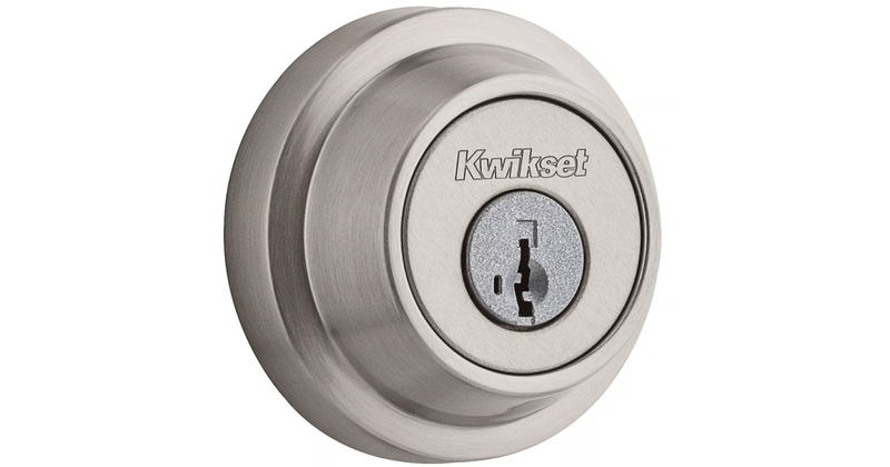 Kwikset 660RDT Single Cylinder Round Deadbolt SmartKey with RCAL Latch and RCS Strike with New Chassis